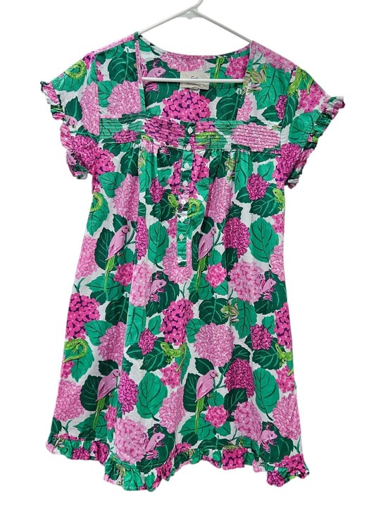 Printfresh Other - Printfresh Secret Garden Pintuck Nightgown Pink Hydrangea Green Leaves Sz S NWOT
